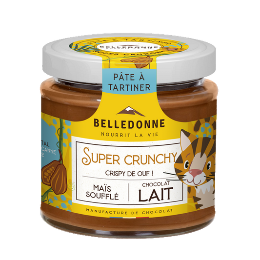 Belledonne -- Pâte à tartiner crunchy noisette cajou (16% oléagineux) bio - 300 g